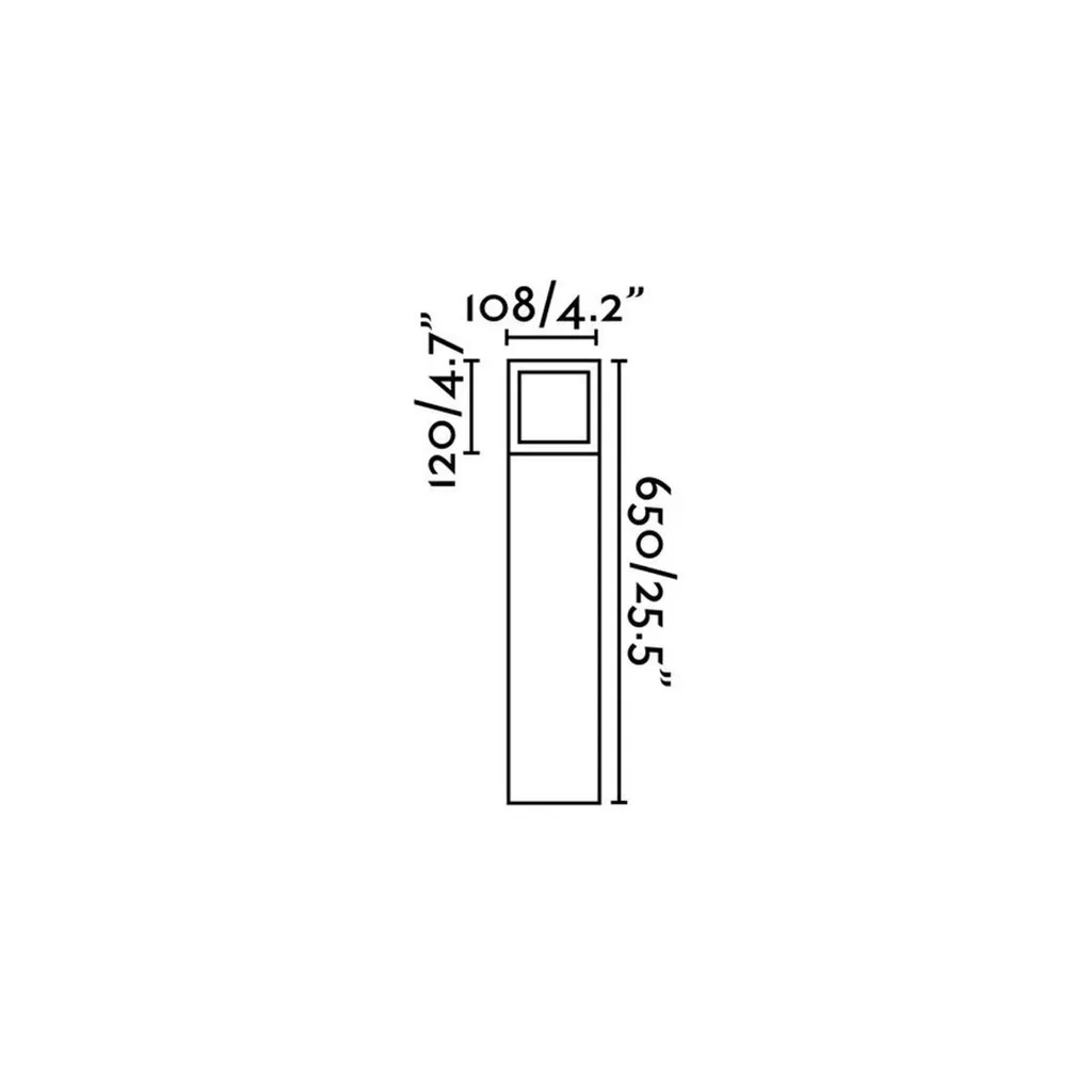 Borne extérieure étanche IP54 ONZE 65cm : éclairage allée durable