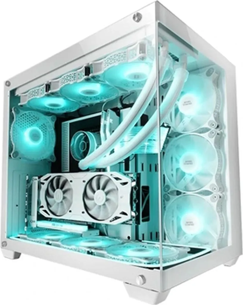 Boîtier PC verre trempé Mars Gaming MCV4 XXL vue panoramique sans cadre