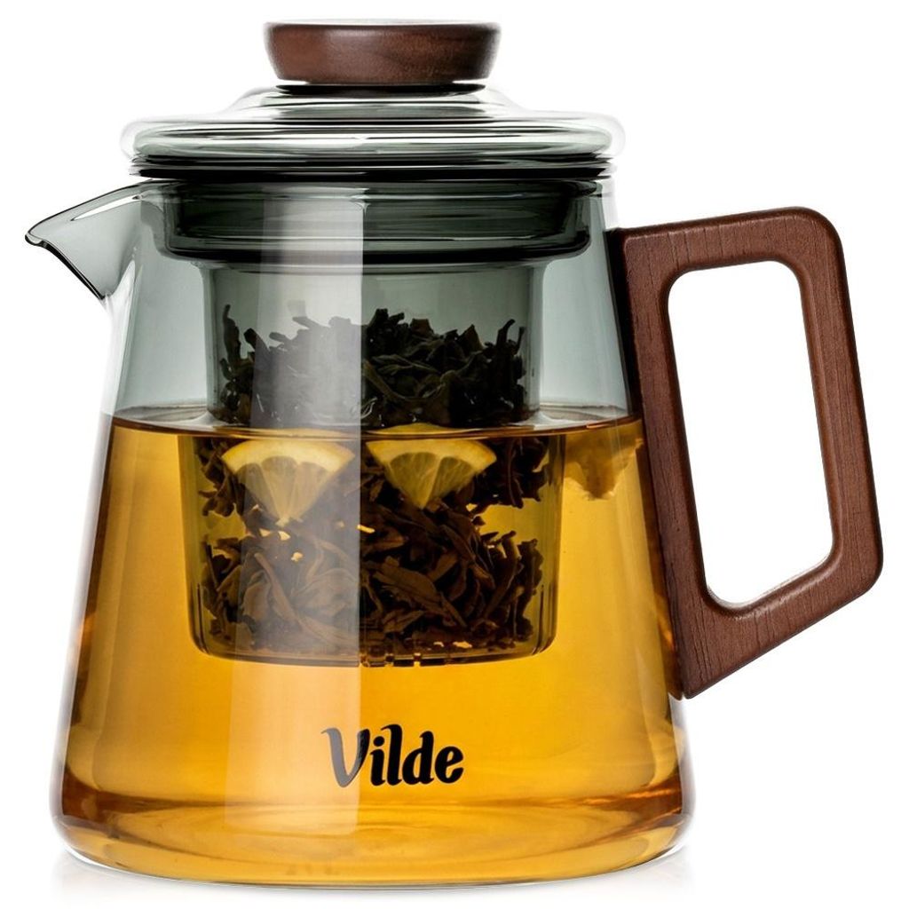 Vilde | Teekanne mit Sieb 700 ml - Schwarzes Glas - mit Produktbild 