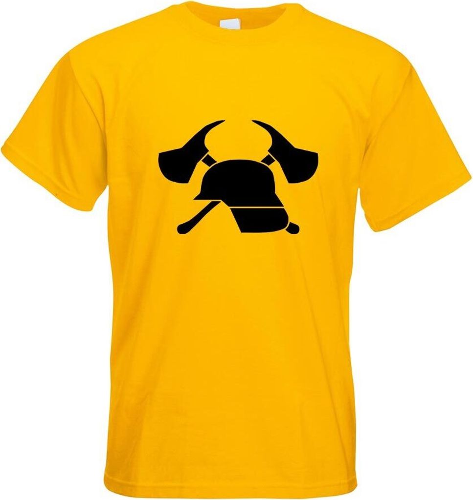 Kiwistar - T-Shirt - gelb - freiwillige Feuerwehr Motiv Bedruckt Funshirt Design Print - mit Motiv Bedruckt - Funshirt Design - Sport - Freizeit - ...