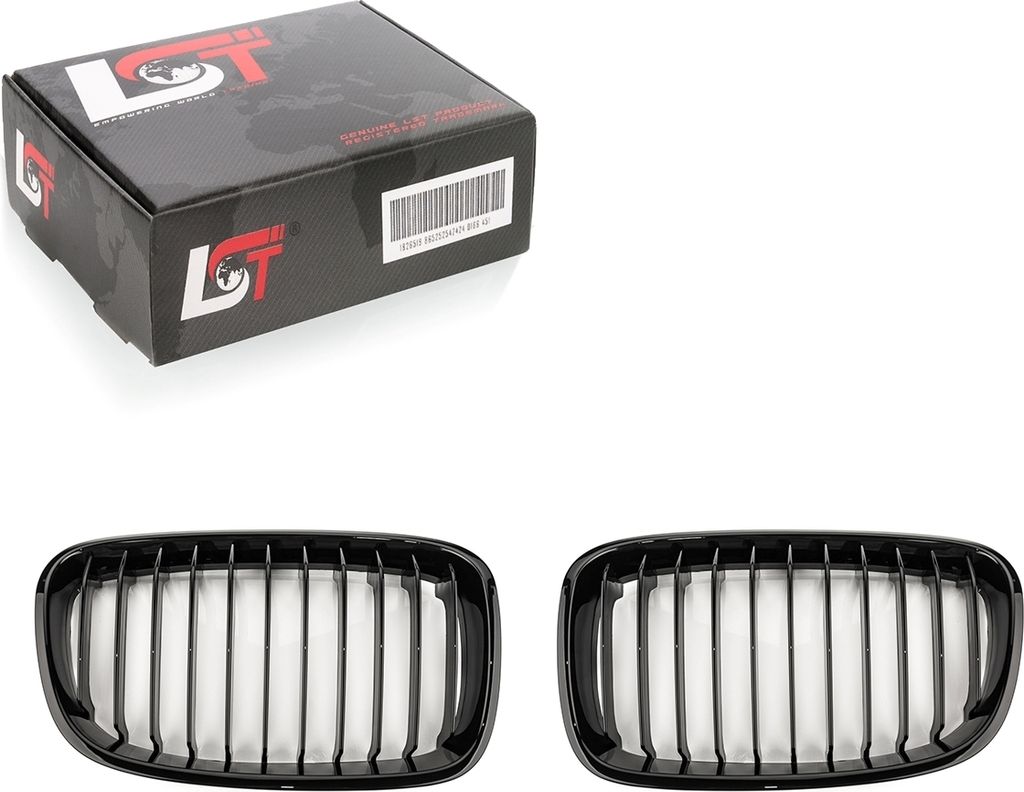 Frontziergitter Nieren Einsteg Schwarz glänzend für BMW 1er Produktbild 