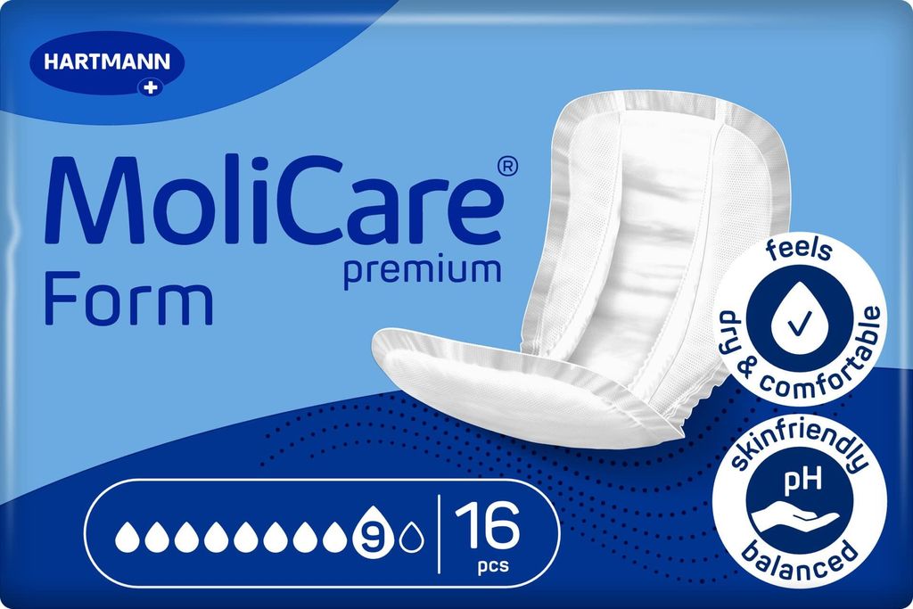 MoliCare® Premium Form pad - 9 gocce, 16 pezzi per la Immagine del prodotto 
