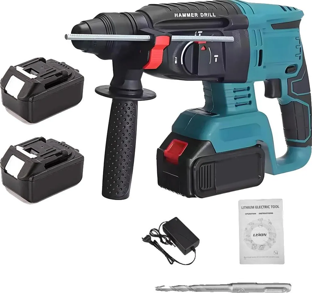 Perceuse à percussion sans balai 21V - Pack avec double batterie Li-ion