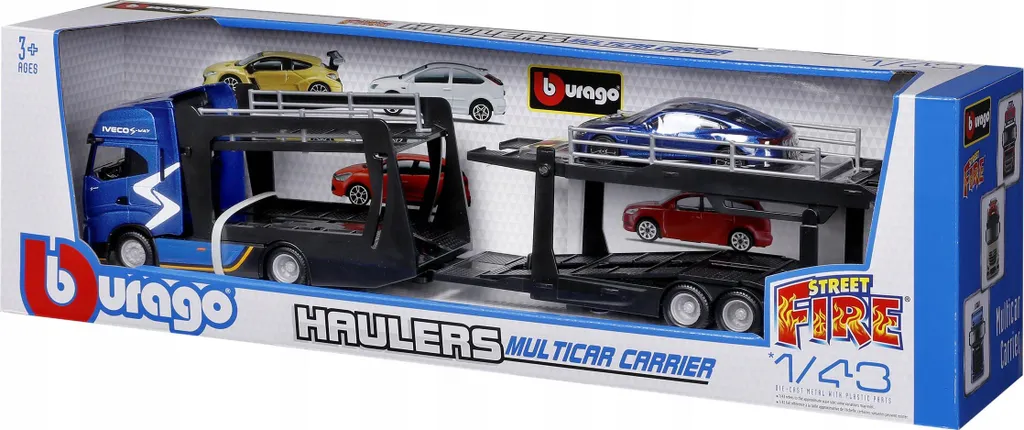 Coffret Dépanneuse IVECO S-WAY et Voiture Audi RS E-Tron GT 1/43 Bburago