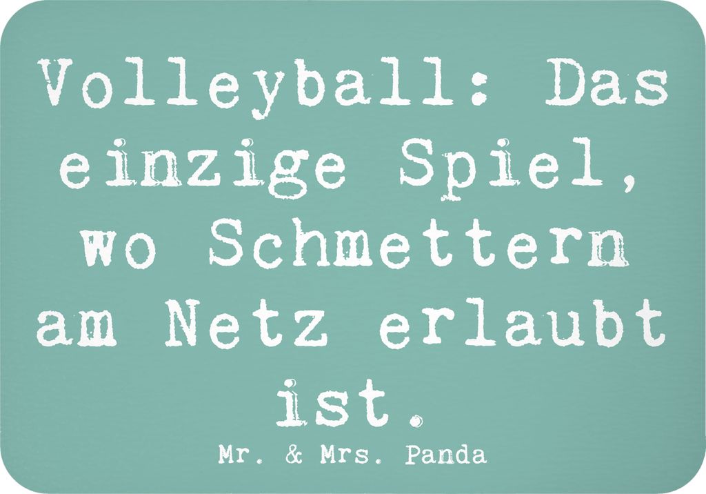 Mr. & Mrs. Panda magnet Spruch Volleyball Schmettern - Meeresbrise - Geschenk, Agilität, Notizhalter, Spaß, Teamarbeit, whiteboardmagnet, holzmag...