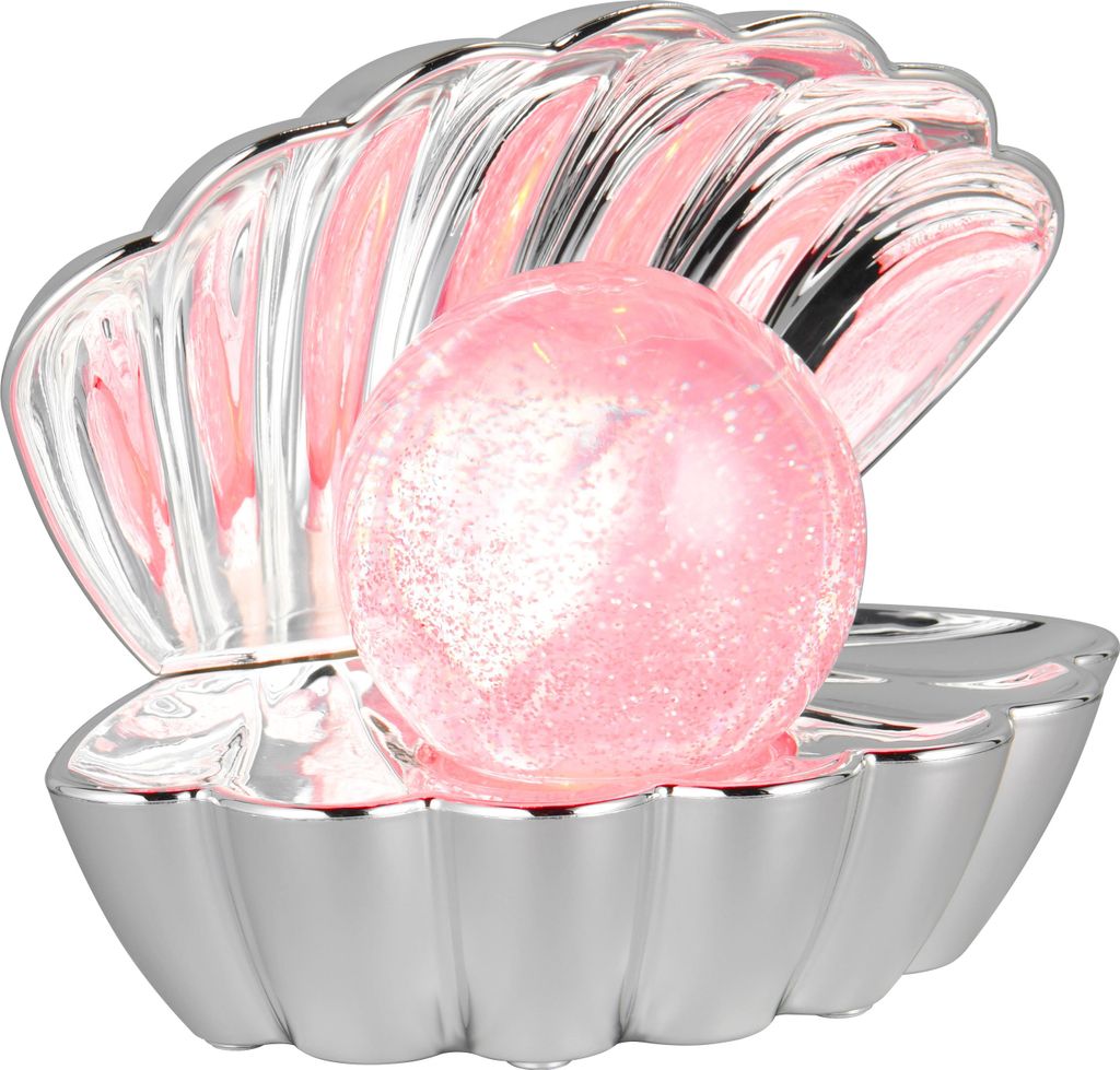 Reality LED Tischleuchte Shelly mit Glitzerkugel 18 x 15 cm RGB chrom