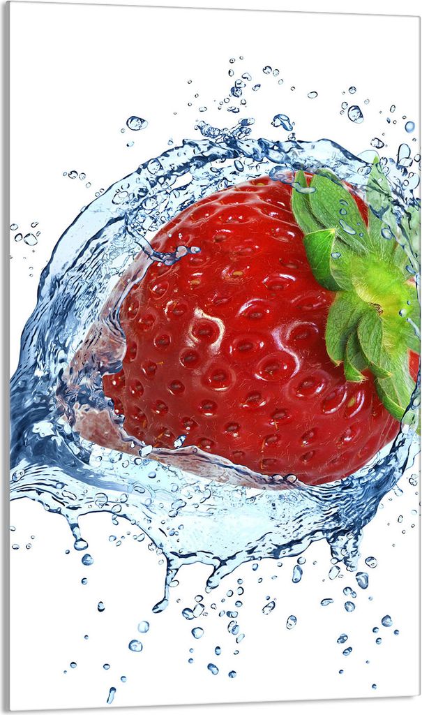 Glasschneidebrett 30x52 Erdbeere