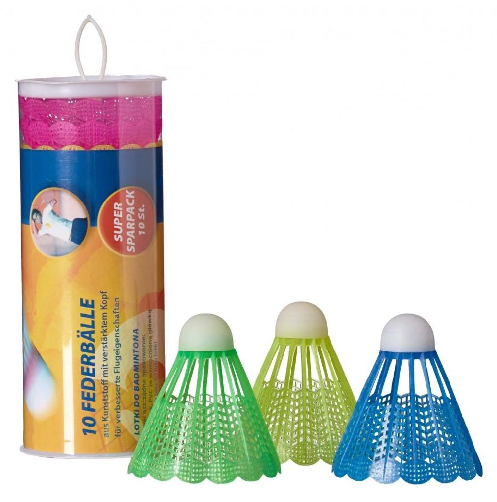 Best Sporting Nylon Federbälle, 10 St, neon Produktbild 