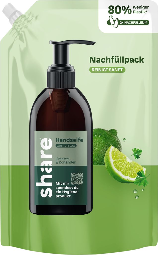 Flüssigseife H-01-13-02 Limette & Koriander Refill 500ml Produktbild 