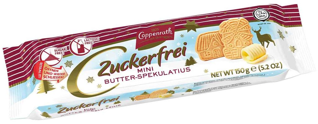 Coppenrath Zuckerfrei Mini Butter-Spekulatius 150g Produktbild 