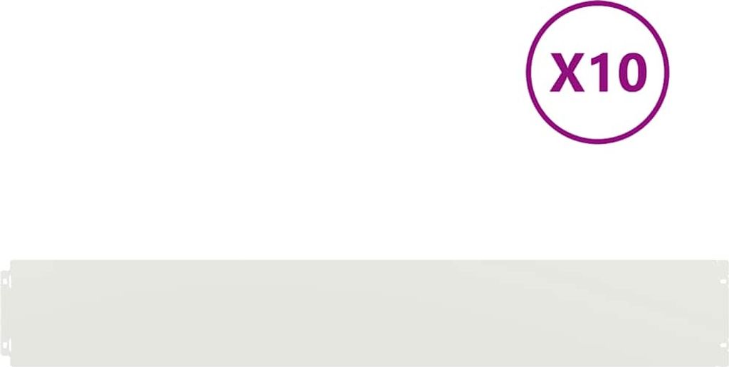 Rasenkanten 10 Stk. Weiß 15x103 cm Kaltgewalzter Stahl