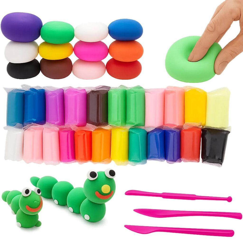 Piankolina Modelliermasse Knete Set 24 Farben Sensorische Produktbild 