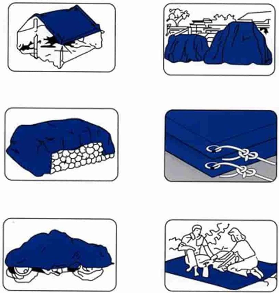 5 x 6 Meter(30m²) blaue Gewebeplane Produktbild 2