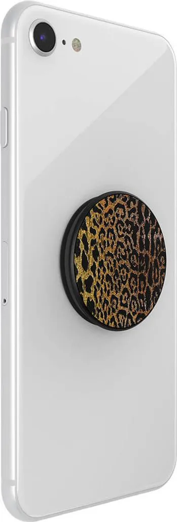 PopSockets Luxe PopGrip Métal gaufré Léopard - Support Smartphone Chic