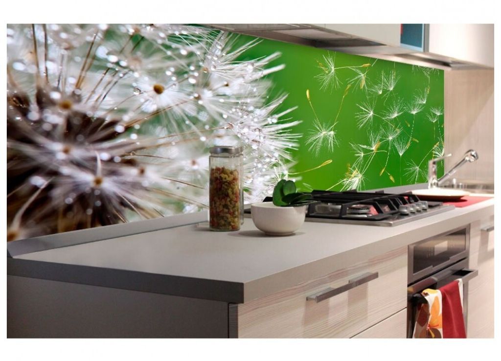 Küchenrückwand Folie selbstklebend LÖWENZAHN 180 x 60 cm - Klebefolie - Dekofolie - Spritzschutz für Küche -