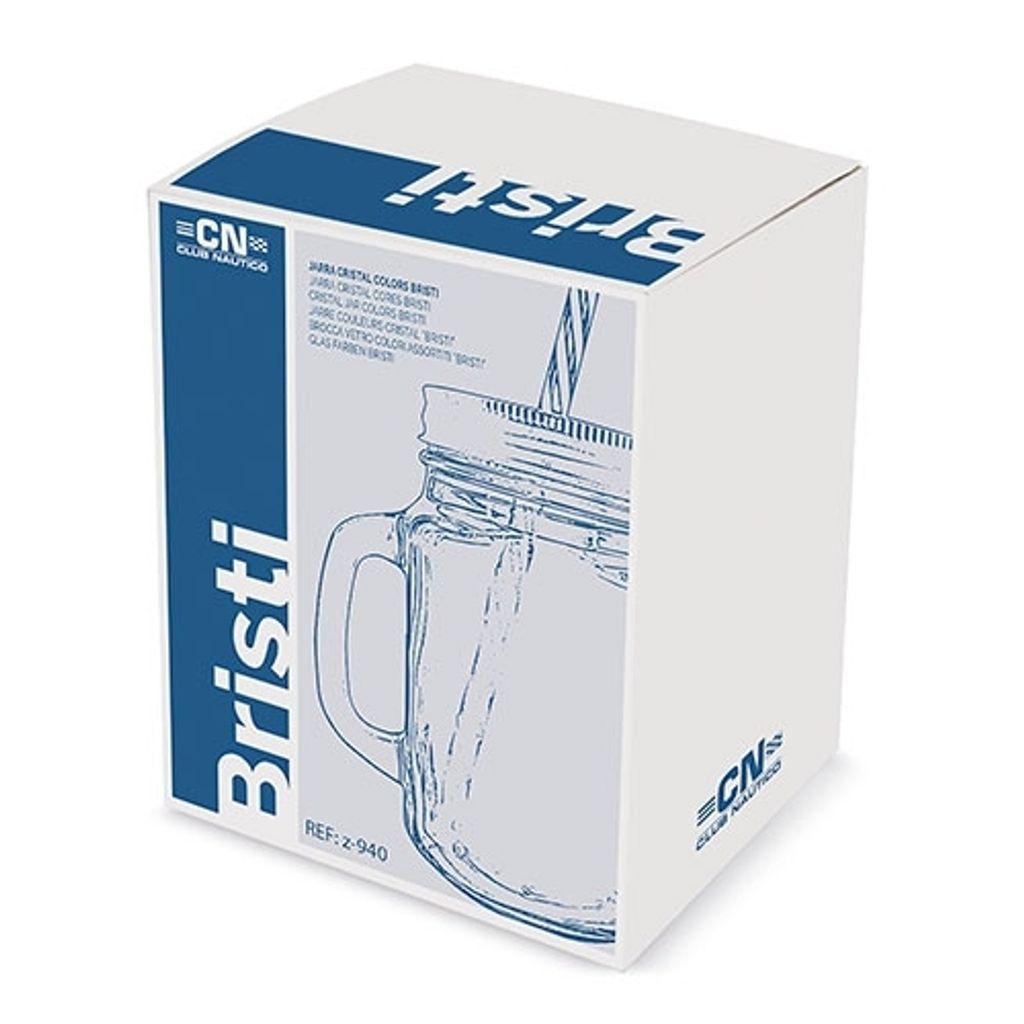 Trinkglas mit Deckel & Strohhalm Bristi - grün Produktbild 2