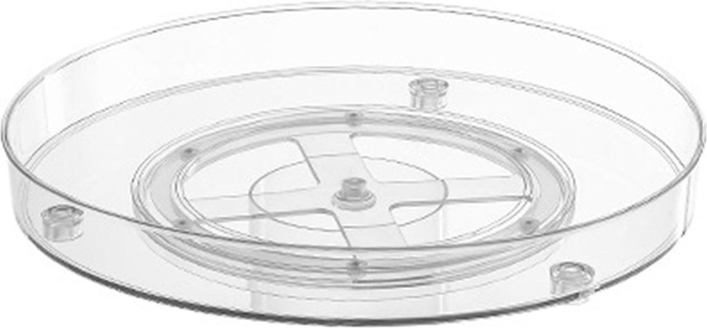 Lazy Susan Organizer Gewürzregal 360 Grad drehbar Große Kapazität Transparenter Drehteller Gewürzhalter für die Arbeitsplatte