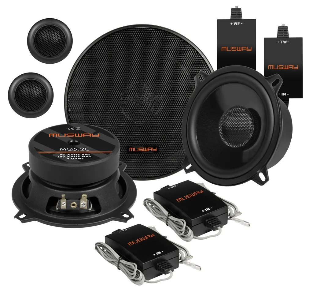 Haut-parleurs 13 cm kit éclaté MUSWAY MQ-5.2C système audio voiture