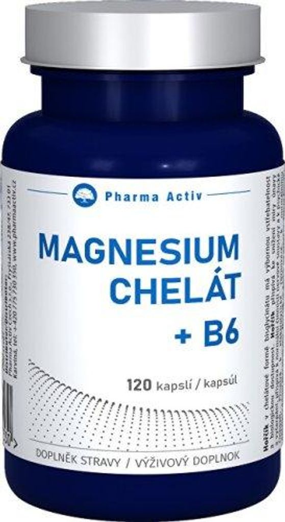 Magnesium Chelát + B6 120 kapslí Obrázek produktu 
