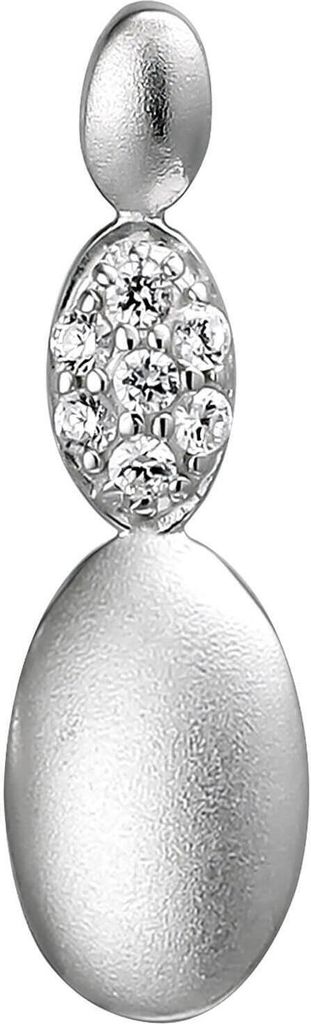Anhänger aus 925 Silber mattiert mit 7 Zirkonia Halsschmuck Damen