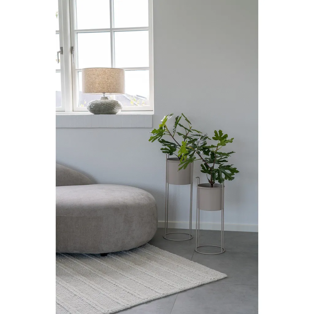Rabo Supports pour Fleurs Lot de 2 Pièces Sable 25cm Style Moderne