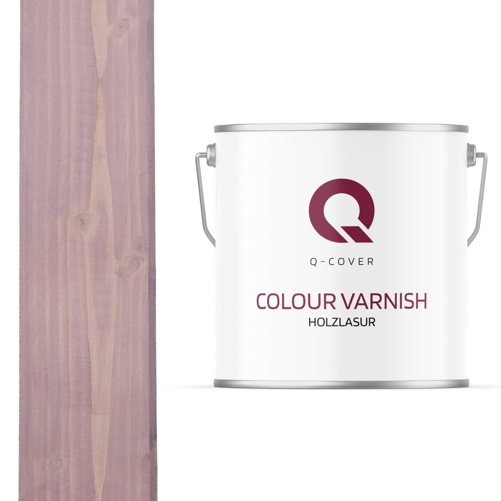 Holzlasur 5L Puderrosa Satin | Lasur für Holz außen & innen | Abperleffekt & UV-Schutz