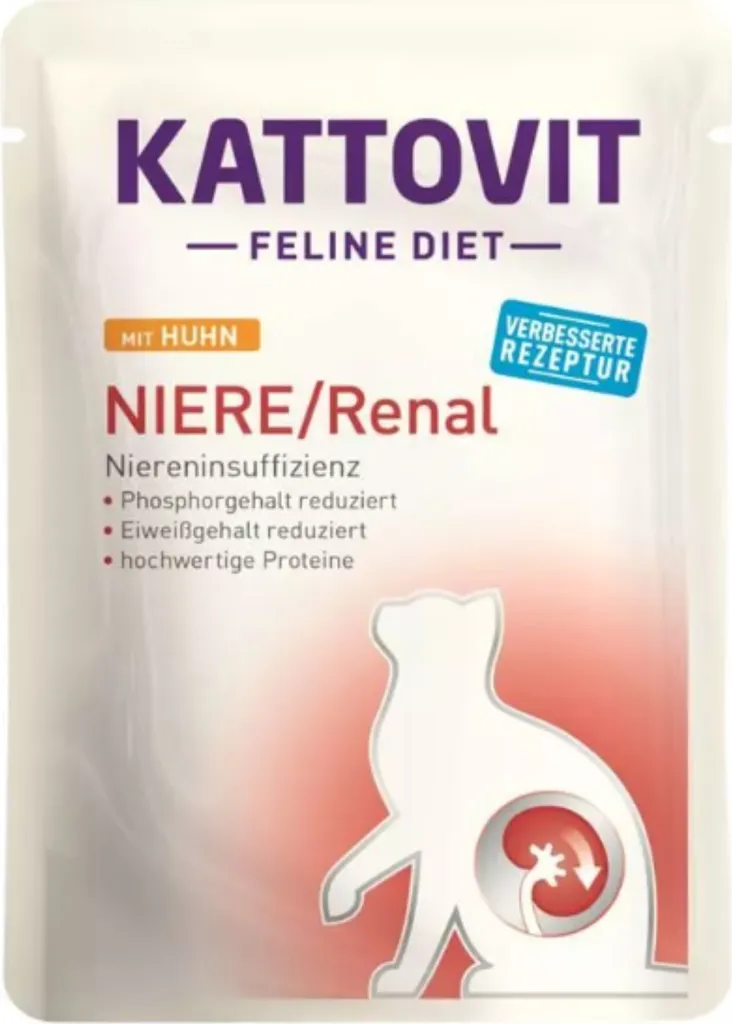 Kattovit NIÈRE Rénal Poulet 24x85g - Alimentation Spécialisée Chat