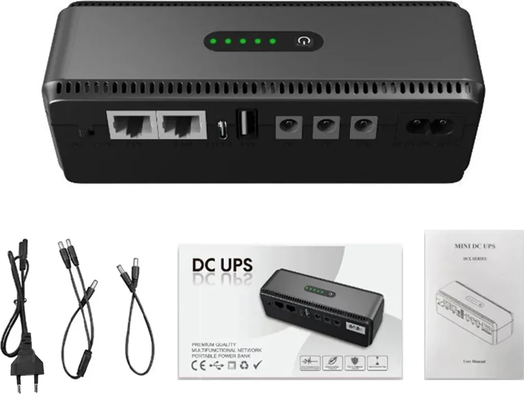 5V 9V 12V DC UPS – Alimentazione elettrica ininterrotta per router, telecamera, rete, cellulare, controllo accessi, backup, corrente continua (UPS)