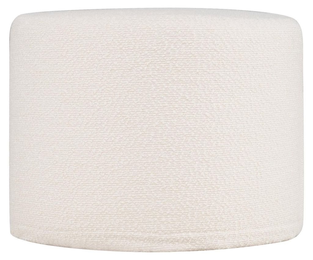 Runder Pouf-Ottomane, 45 x 35 cm, Schaumstofffüllung, Beige