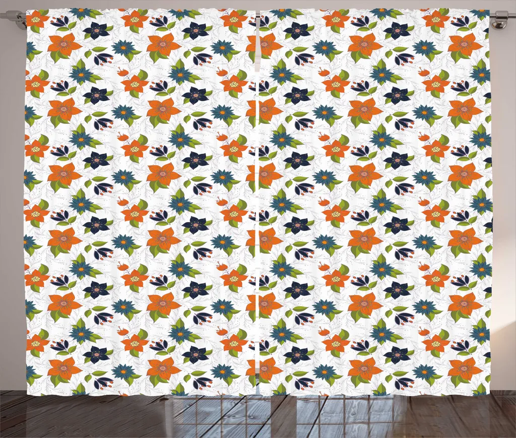 Tende Soggiorno ABAKUHAUS 280x245 - Foglie Astratte Rustiche
