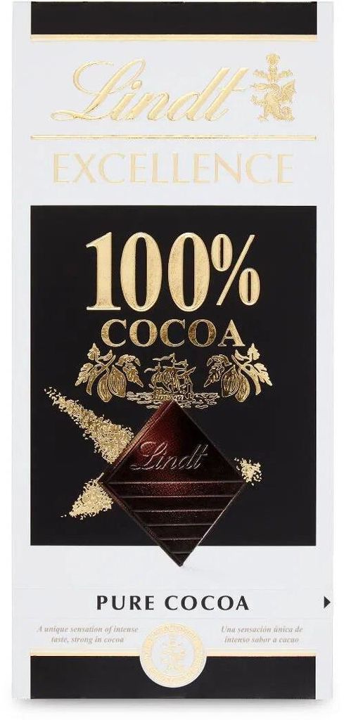 Lindt EXCELLENCE, pure chocolade, 50 g, 2556 kJ, 620 kcal, Productafbeelding 