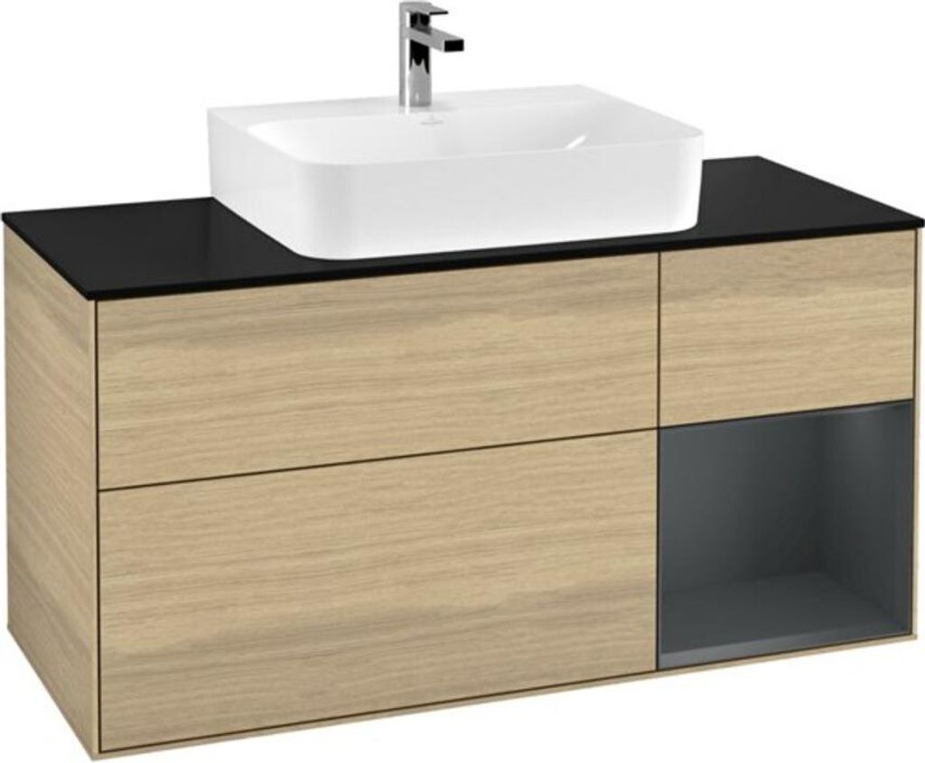 V&B Waschtischunterschrank Finion 120cm, Pl b m, Rg r md bl. m Lac, Oa ven