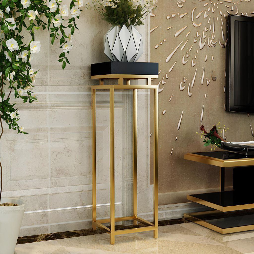 Konsole Ablagen Regal Edelstahl Glas Ständer Telefon Zeitung Design Möbel Flur