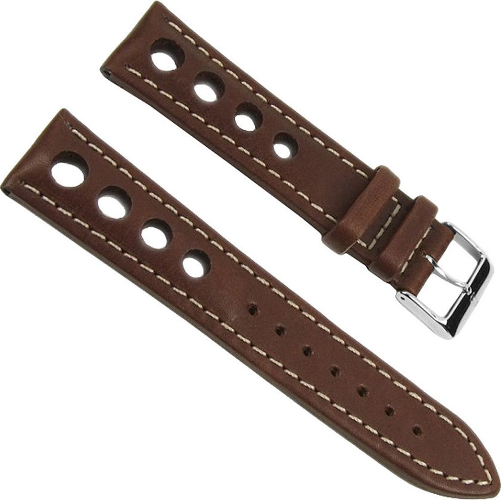 Minott Ersatzband Uhrenarmband Leder Racing braun 20mm