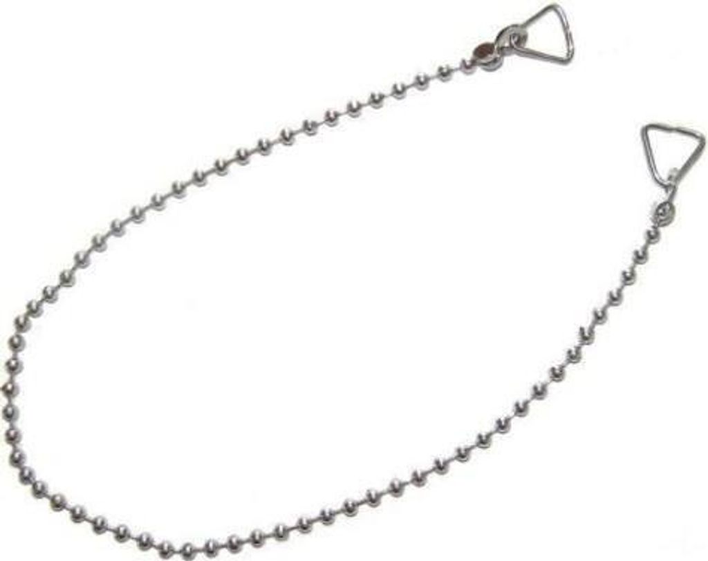 Elegante verchromte Kugelkette 450 mm für Abflussstöpsel – Produktbild 