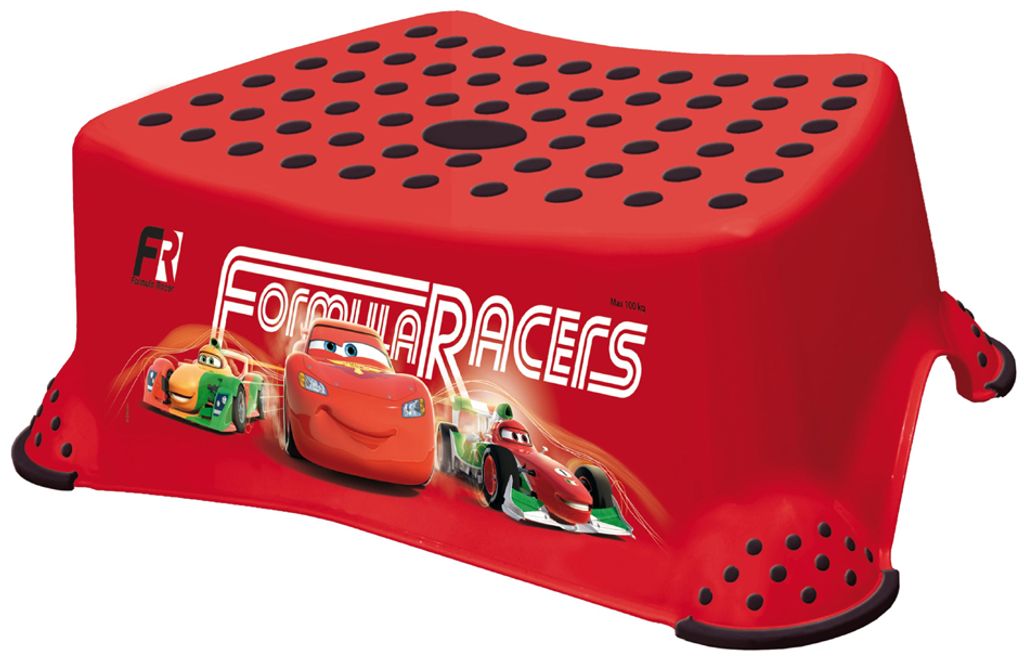 keeeper kids Tritthocker "tomek cars" rot mit Aufdruck