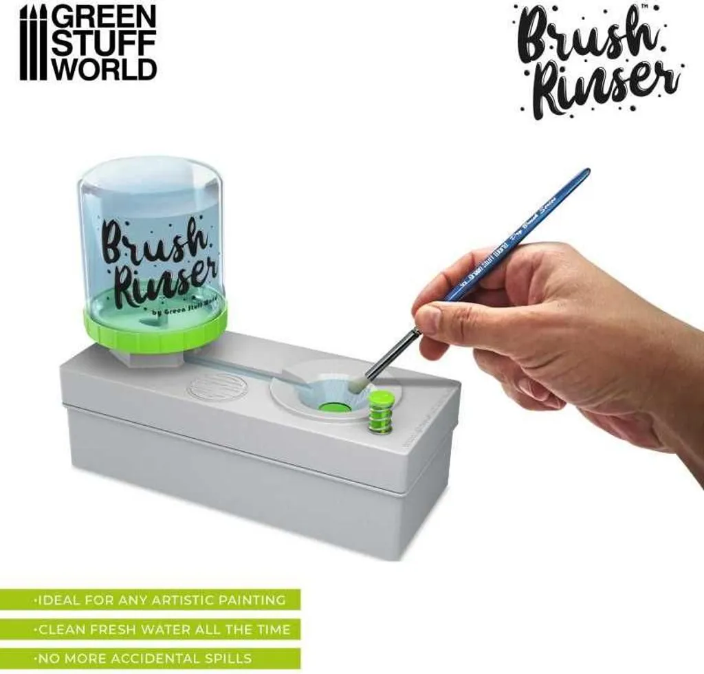 Rince-brosse vert pratique pour nettoyage pinceaux - Nettoyeur brosses