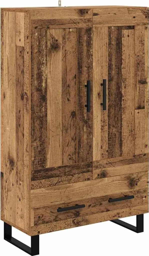 Mobile Alto Highboard Design Industrial 115cm | Legno Recupero Chic