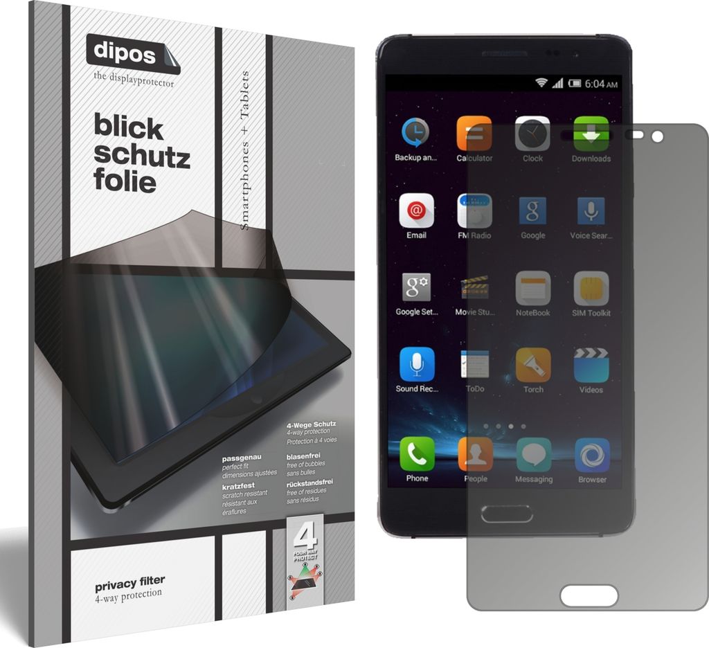 Schutzfolie für Elephone P8 Pro Blickschutzfolie matt Folie Display Schutz dipos