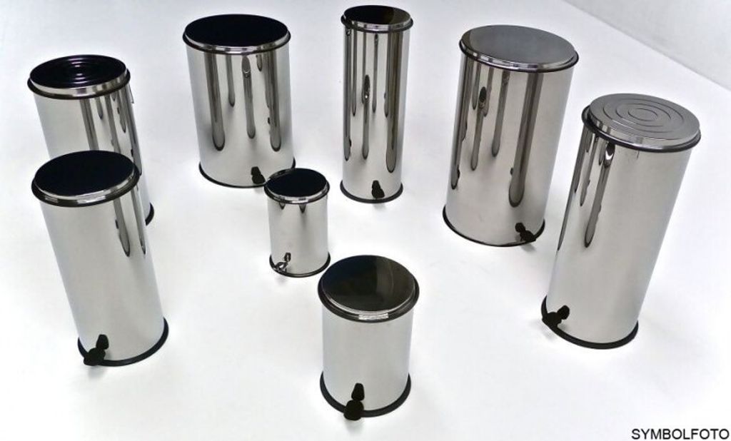 G-Line Pro Tritteimer Corinta Magnum S aus Edelstahl mit verzinktem Stahleimer