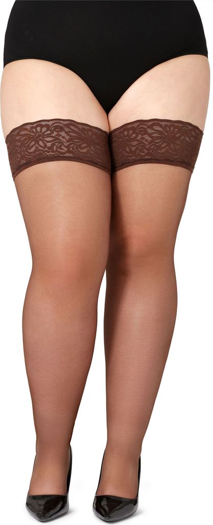 Bellivalini bas autofixants femme avec dentelle Plus Size Image du produit 