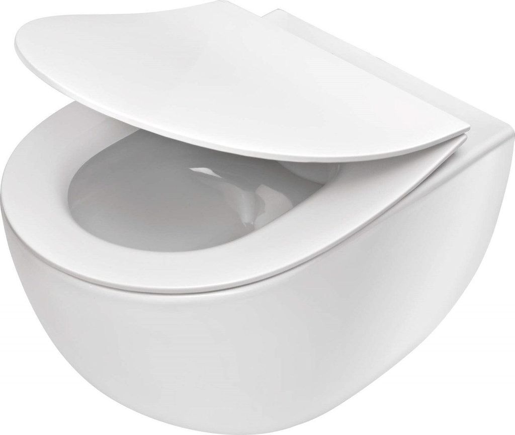 Rimless wall-hung toilet