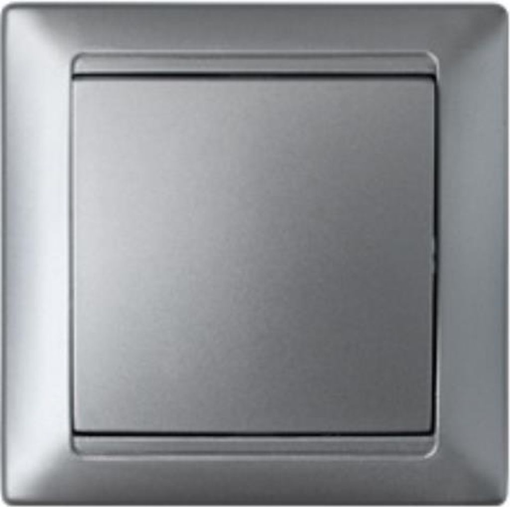 Lichtschalter Unterputz Ein/Aus 10A Premium serie STILE Silber