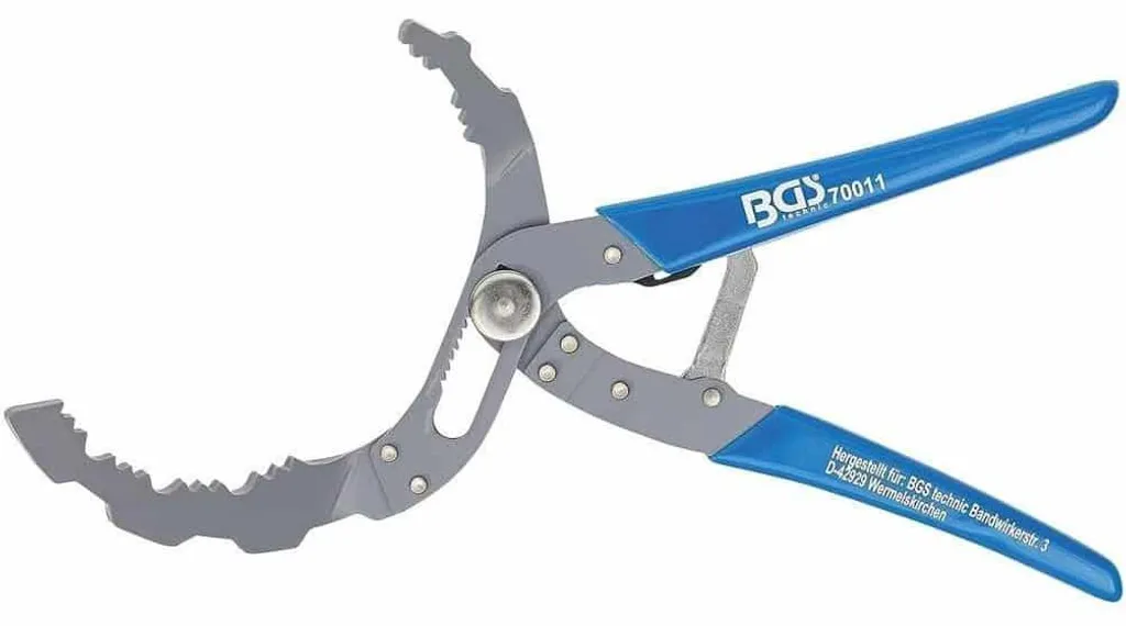 Pince pour Filtre d'Huile D-Work D.60-120 mm Auto-Réglable Coudée 30°