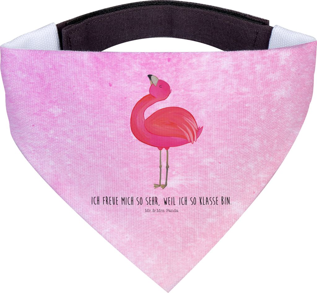 Mr. & Mrs. Panda Halstuch Flamingo Stolz - Aquarell Pink - Produktbild 
