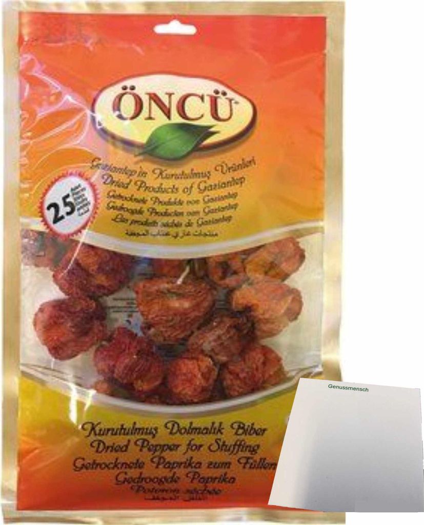 Öncü getrocknete Paprikaschoten zum Füllen (60g 25er Packung) + usy Block