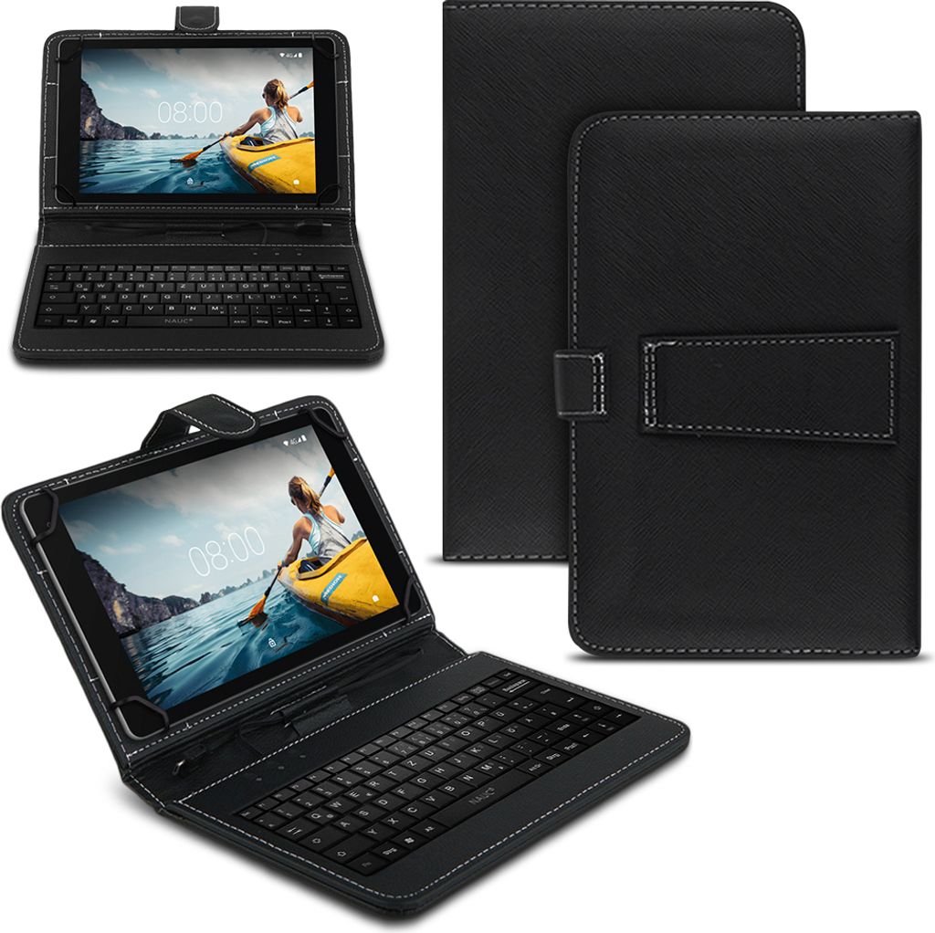 Tablet Hülle für Medion Lifetab E Serie 10 10.1 Zoll Tasche Tastatur SchutzhülleFarben:Schwarz;Tablet:Medion Lifetab E10730