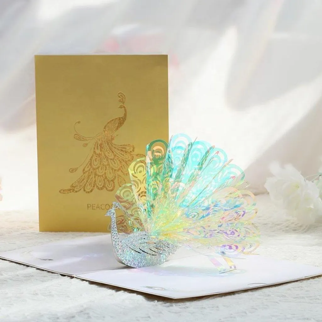 Carte pop-up 3D Paon fabuleux - Le cadeau original pour ne plus décevoir