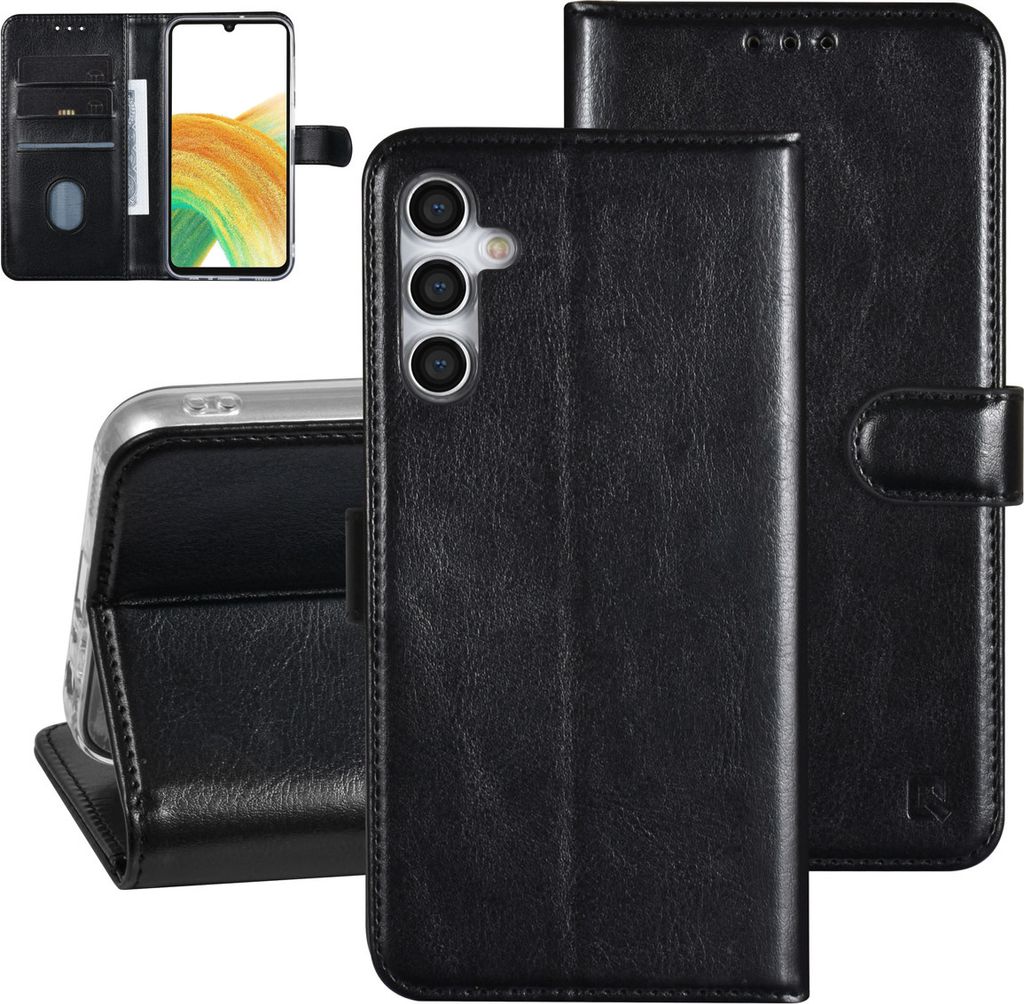 UNIQ Accessory Galaxy A24 Book type case - Card holder for 3 cards - Magnetic closure - Black