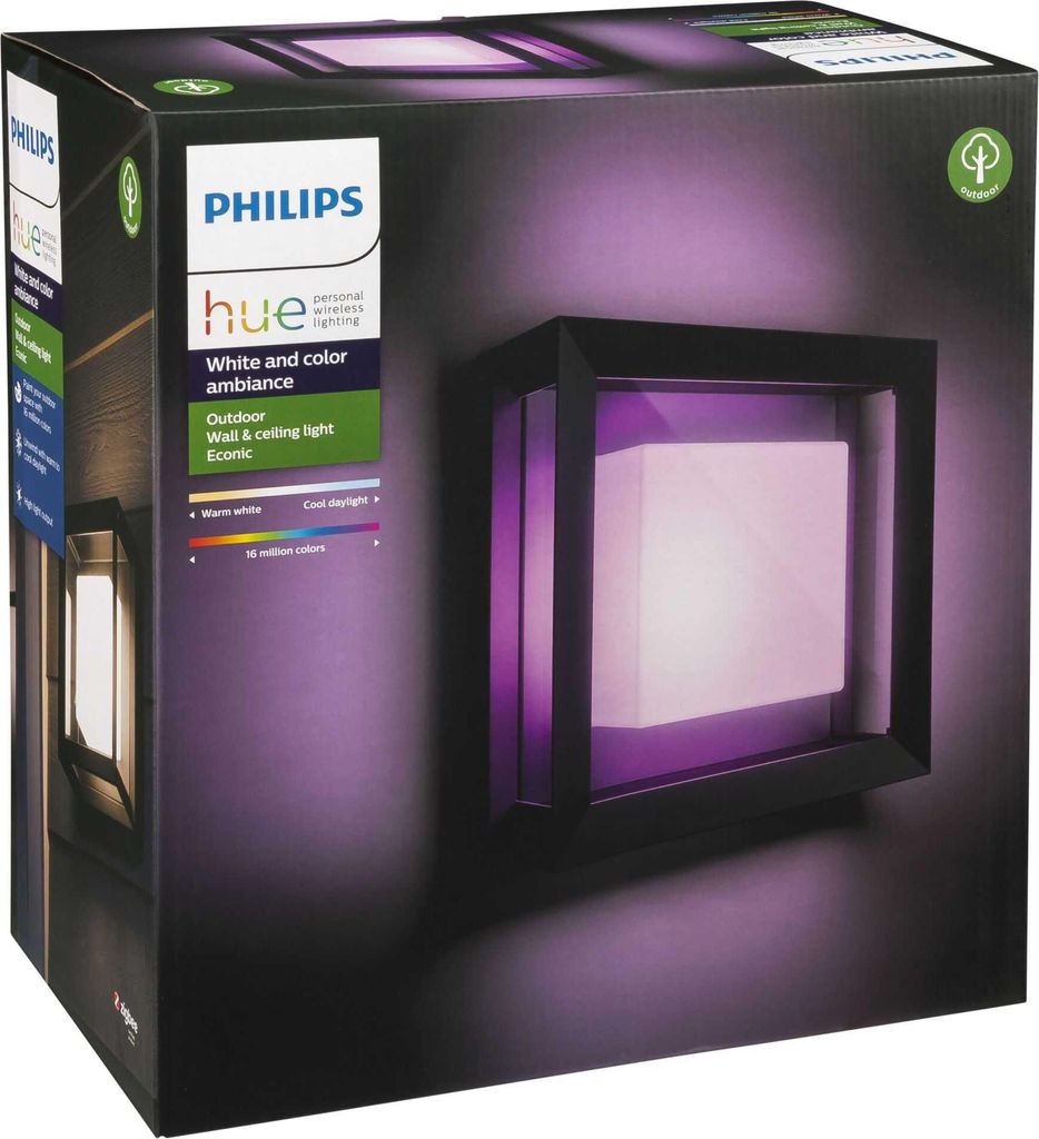 Philips Hue Econic LED Wandleuchte quadr. schwarz
